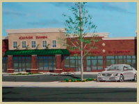 Architectural Rendering Shopping Center